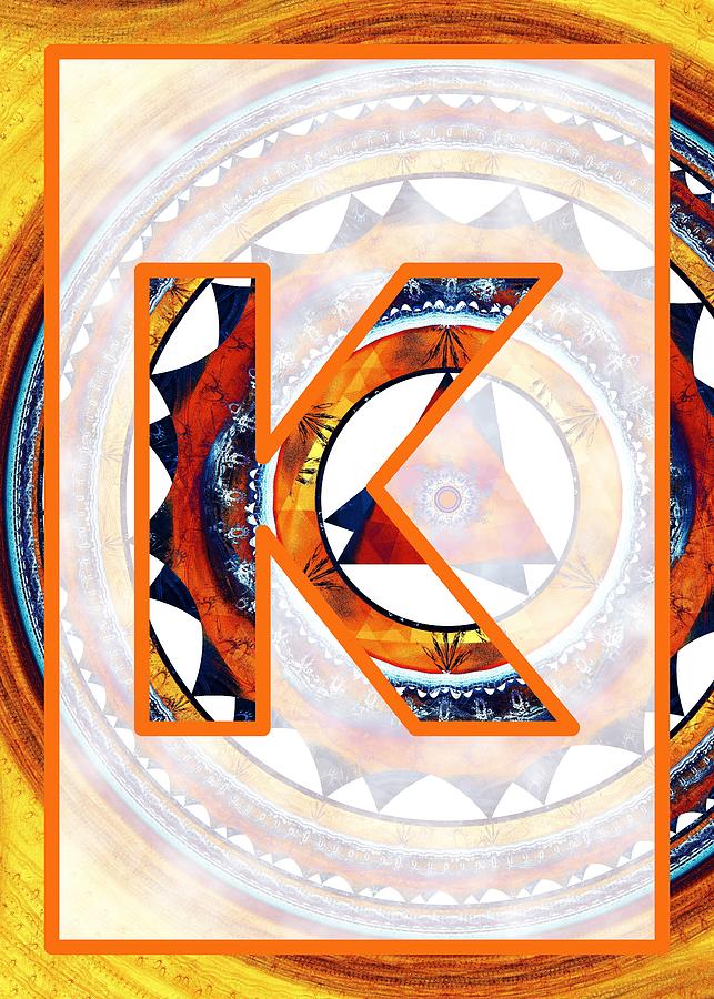 Fractal - Alphabet - K is for Kaleidoscope Digital Art by Anastasiya Malakhova