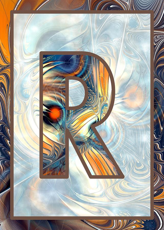 Abstract Digital Art - Fractal - Alphabet - R is for Randomness by Anastasiya Malakhova