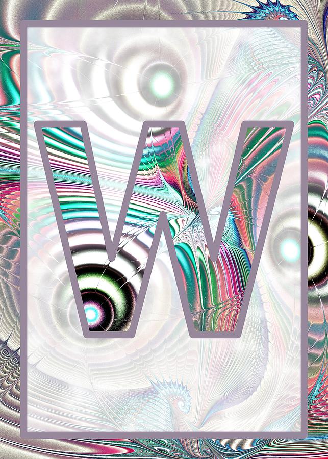Fractal - Alphabet - W is for Waves Digital Art by Anastasiya Malakhova