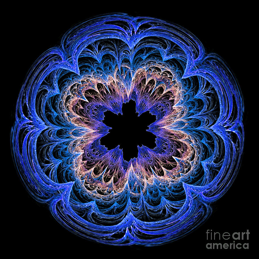 Pattern Digital Art - Fractal Art Blues by Kaye Menner by Kaye Menner