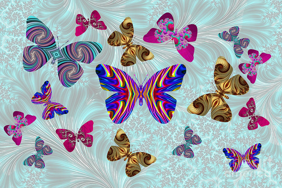 Fractal Butterfly Paradise Digital Art by Steve Purnell