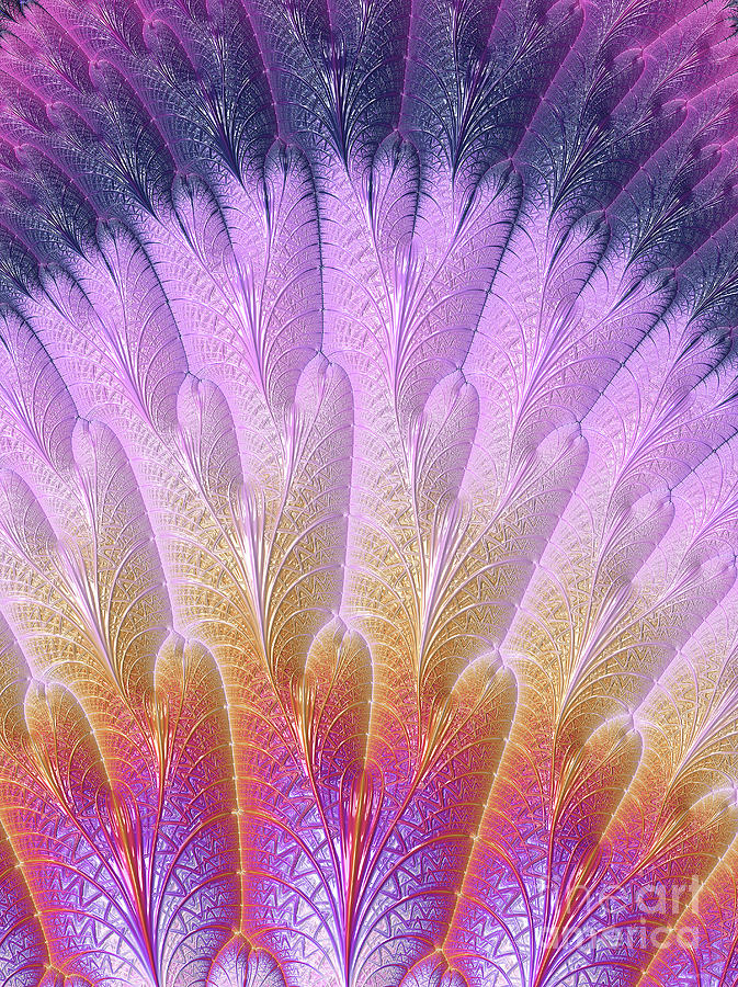 Fractal Feather Fan Digital Art by Barbara Milton