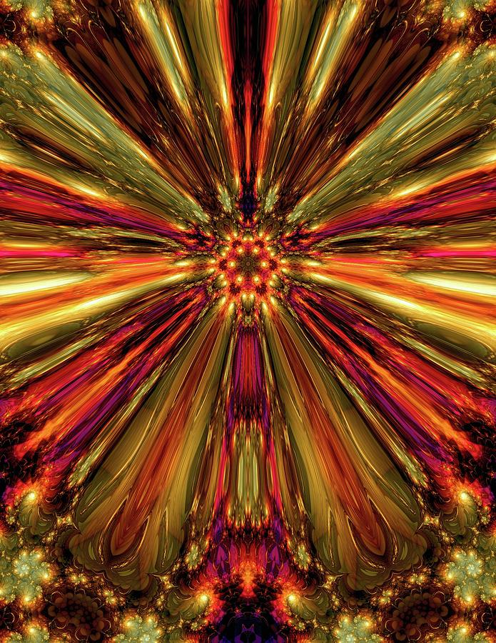 Fractal Flower Digital Art by Lilia S