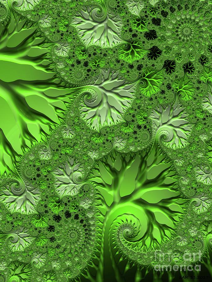 Pattern Digital Art - Fractal Foliage  by Elizabeth McTaggart