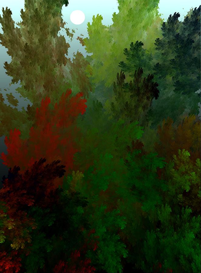 Fantasy Digital Art - Fractal Landscape 11-21-09 by David Lane