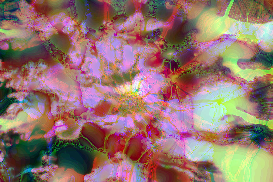 Fractal Luminous abstract Digital Art by Lilia S