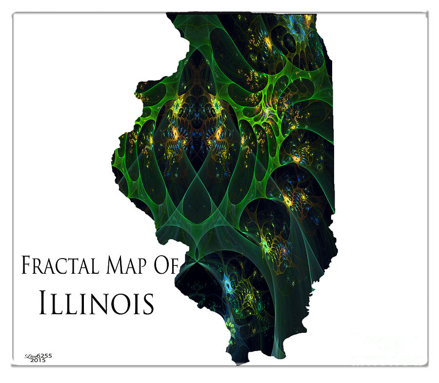 Fractal Map Of Illinois Digital Art by Melissa Messick