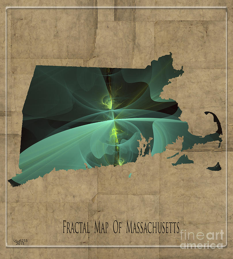 Fractal Map Of Massachusetts Digital Art by Melissa Messick