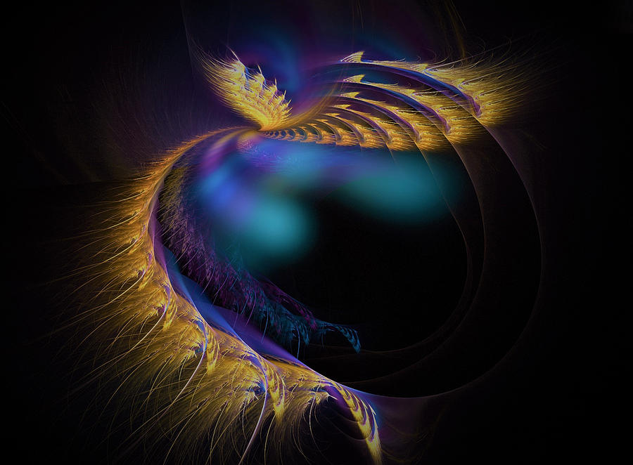 Abstract Digital Art - Fractal Of The Day Se02 Ep02 Wings by Phil Sadler