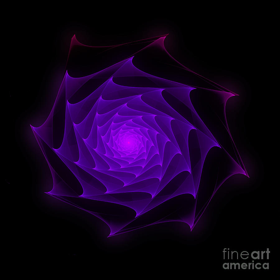 Fractal Rose in Violet Photograph by Sari ONeal