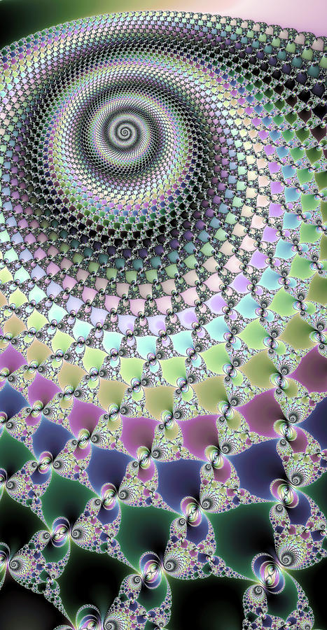 Fractal spiral hypnotizing Op Art Digital Art by Matthias Hauser