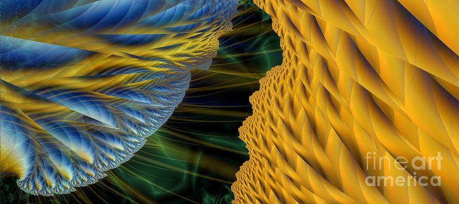 Abstract Digital Art - Fractal Storm by Ron Bissett