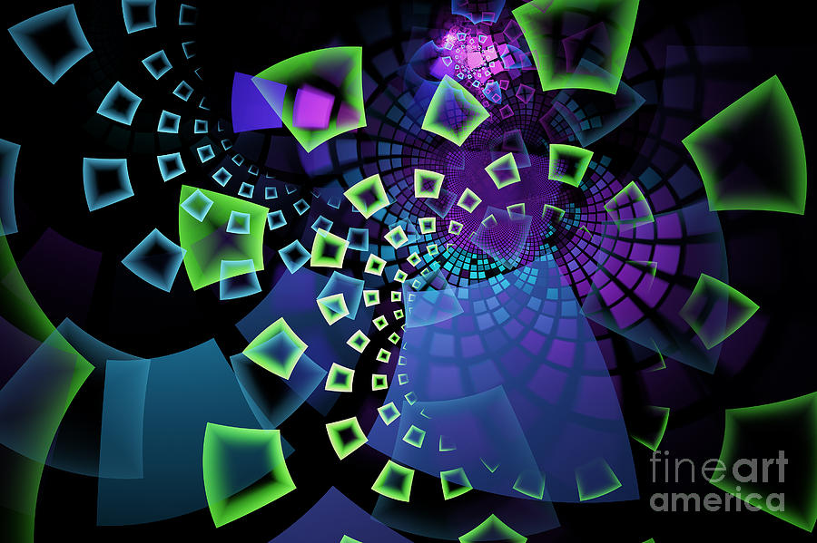 Fractal Tiles Swirling Photograph by Sari ONeal