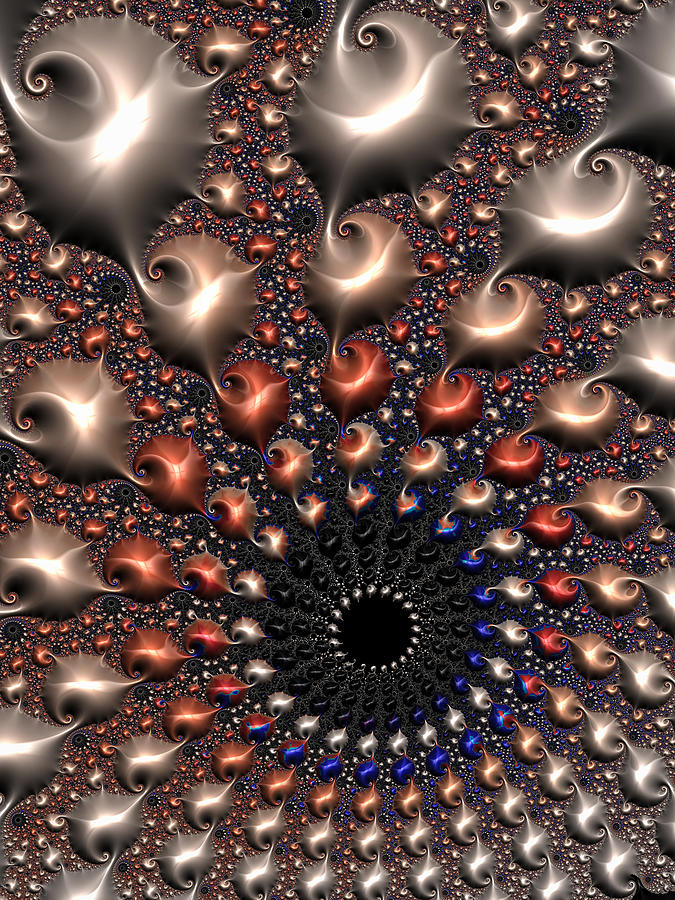 Fractal vortex with fascinating colors Digital Art by Matthias Hauser