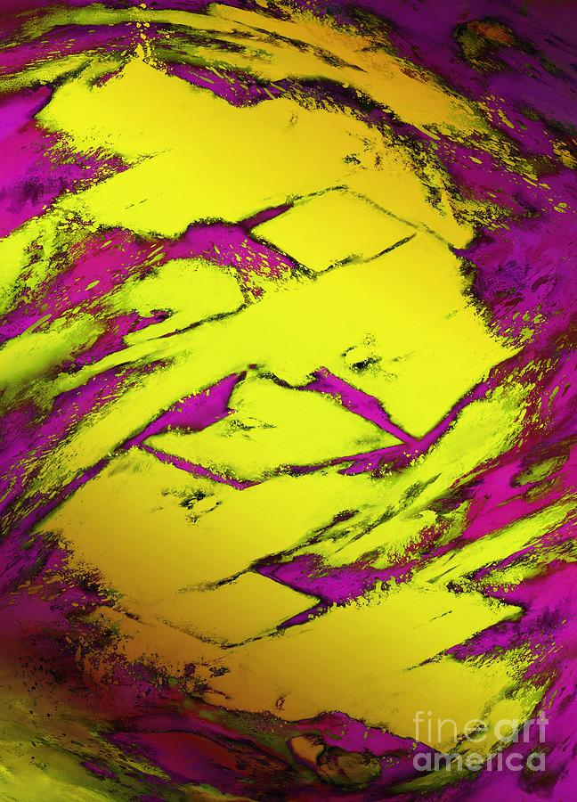 Fractured anger yellow Digital Art by Keith Mills