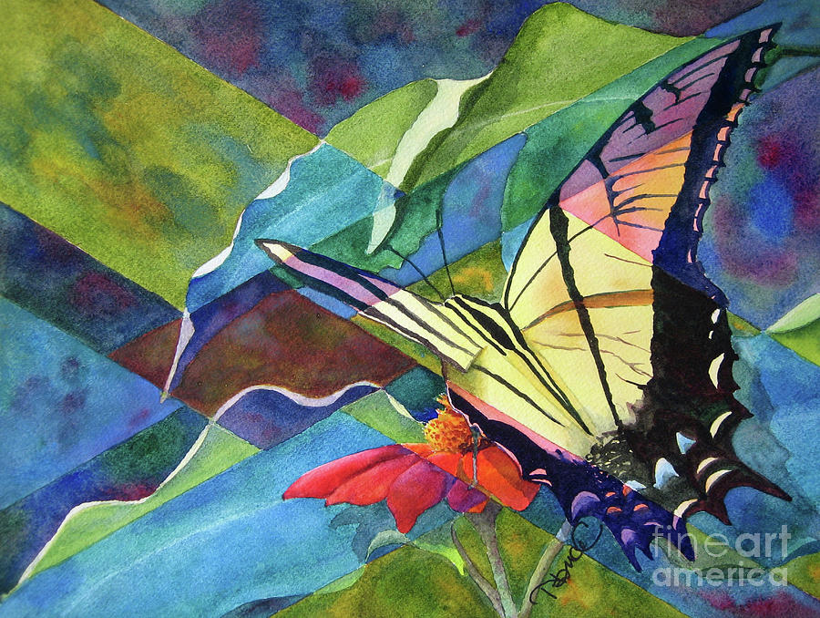 Fractured Butterfly Painting by Nancy Charbeneau