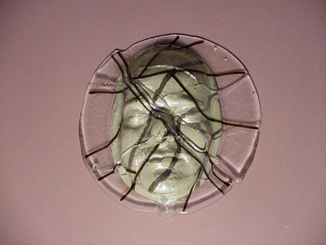 Fused Glass Mixed Media - Fractured Face by David Morgan