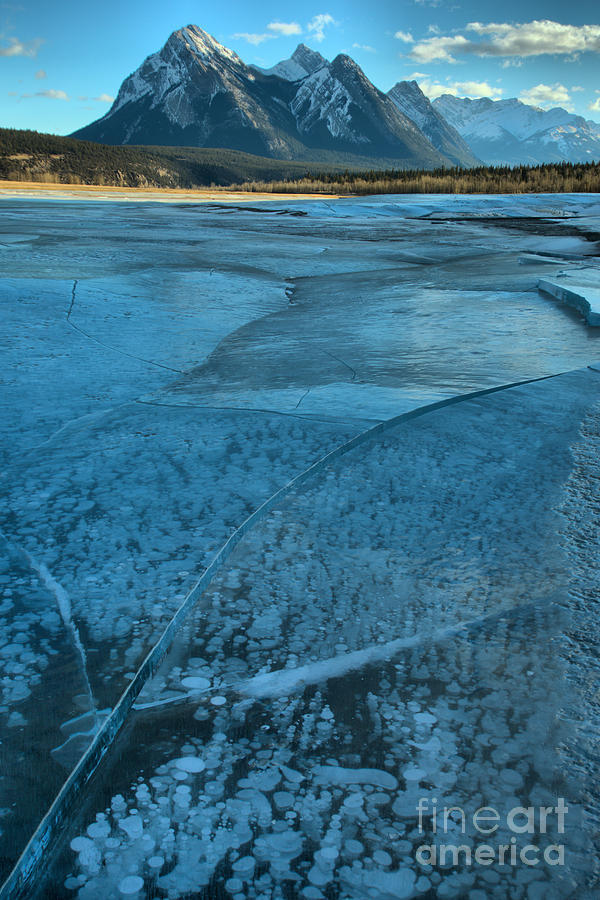 Fractured Ice And Methane Bubbles Photograph by Adam Jewell