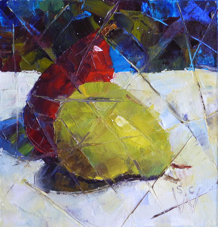 Fractured Pears Painting by Susan Woodward