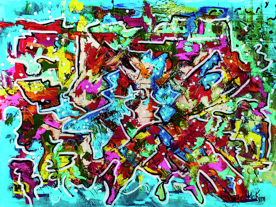 Fractured Rhythm 3 Painting by Jo-Anne Gazo-McKim
