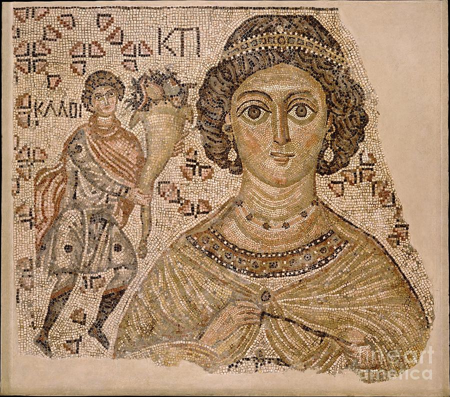 Fragment of a Floor Mosaic with a Personification of Ktisis Painting by Celestial Images