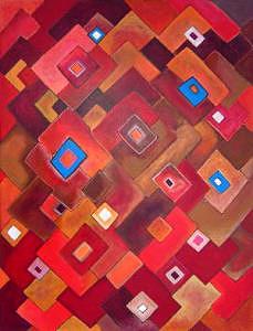 Geometric Painting - Fragrance Of Affection I by Lili Vanderlaan Geometric Painting - Fragrance Of Affection I by Lili Vanderlaan