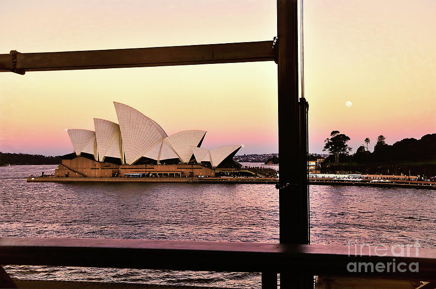 Sunset Photograph - Framed Opera House by Kaye Menner by Kaye Menner