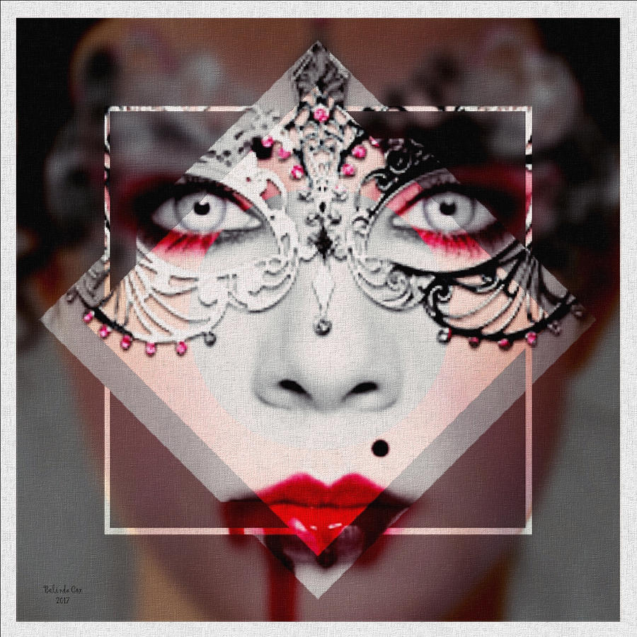 Framed Vampire Woman Digital Art by Artful Oasis