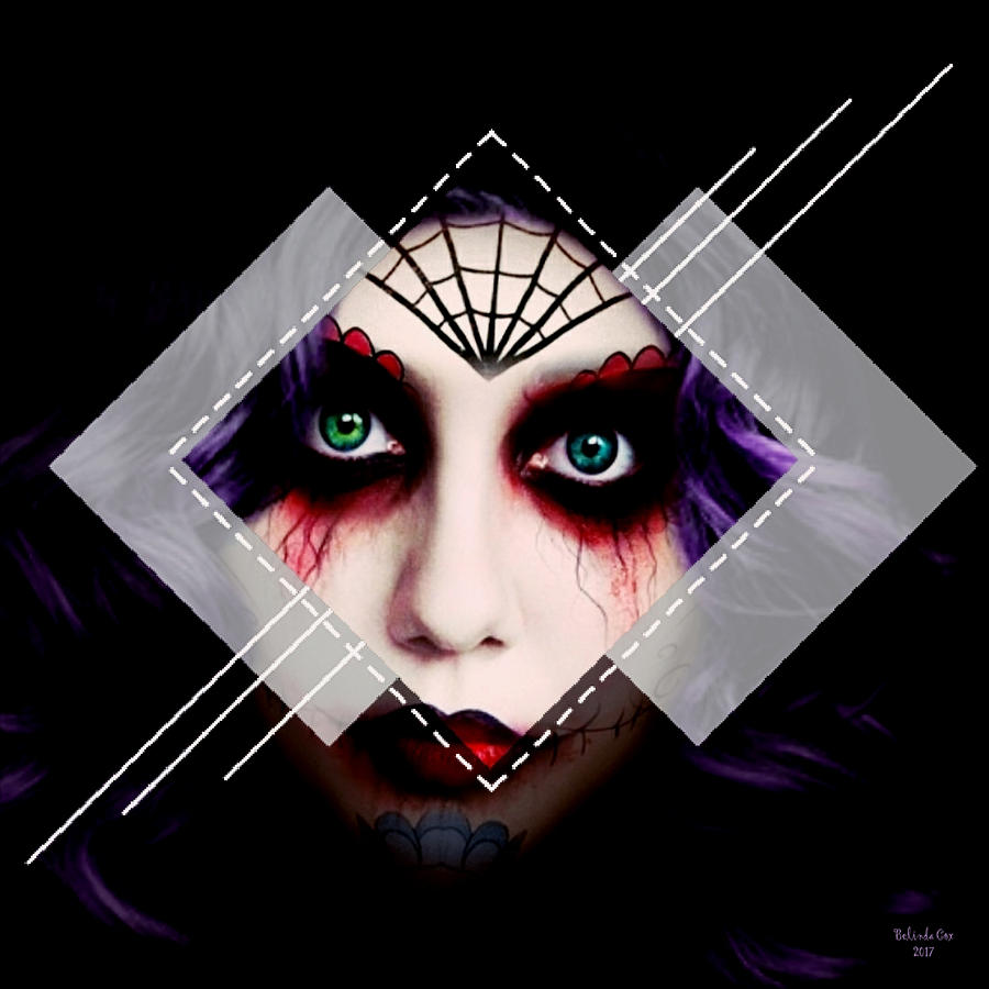 Framed Zombie Woman Digital Art by Artful Oasis