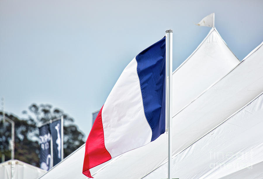 France Americas Cup Flag Photograph by Chuck Kuhn