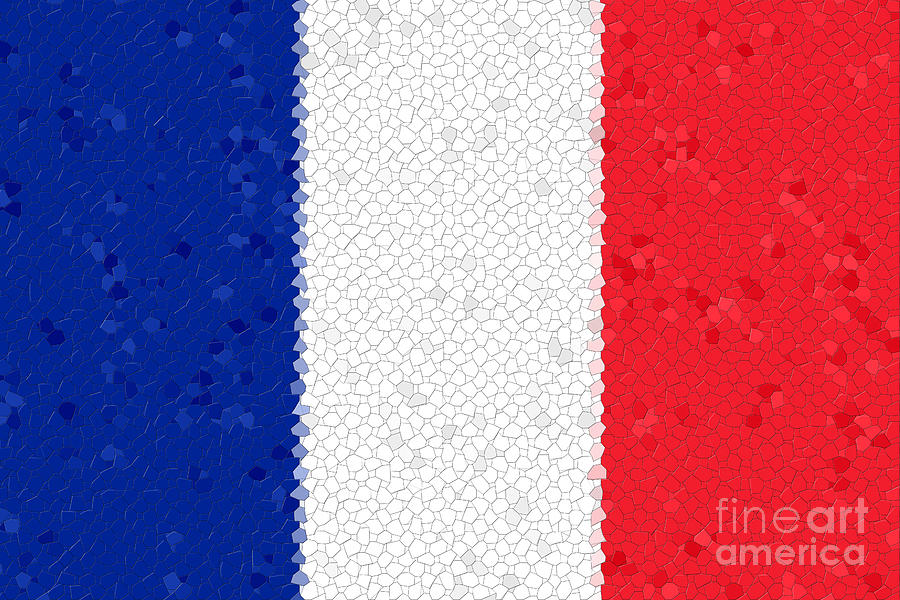 France Flag Mosaic Digital Art by Henrik Lehnerer