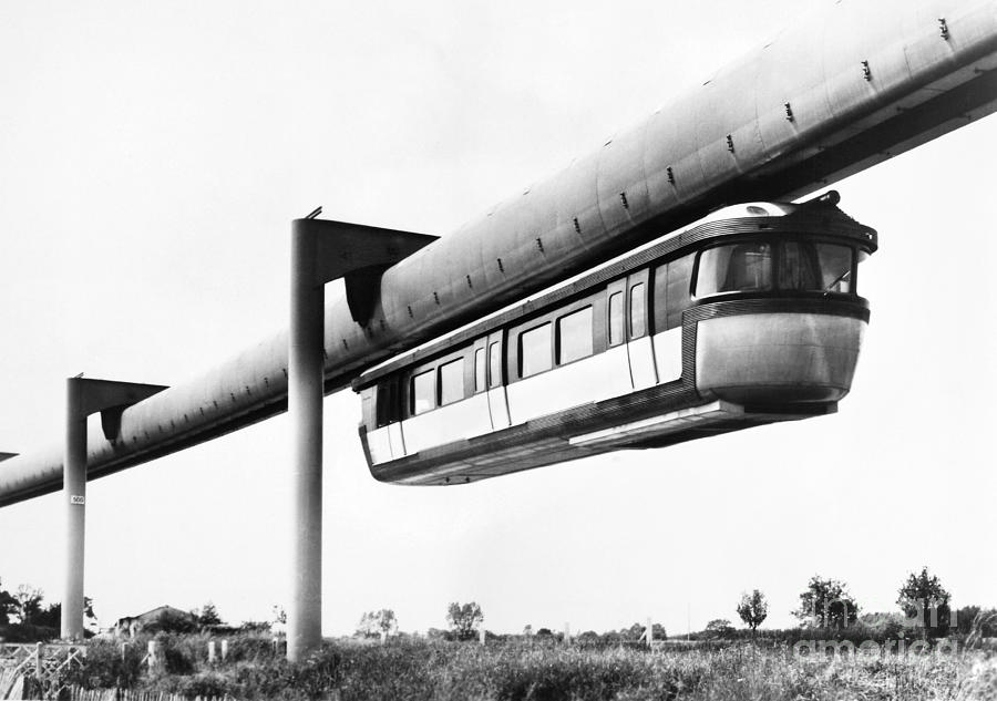 FRANCE: MONORAIL, 1950s Photograph by Granger