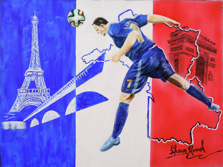 Soccer Painting - France by Shawn Morrel
