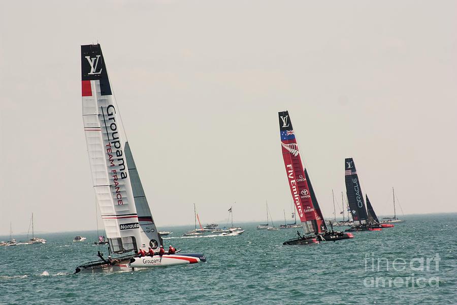 France, U S A, and New Zealand racing Photograph by David Bearden