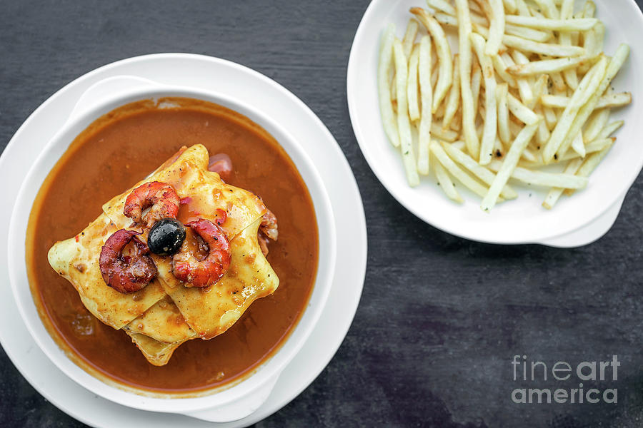 Francesinha Traditional Meat Cheese Spicy Sauce Grilled Sandwich Photograph by JM Travel Photography