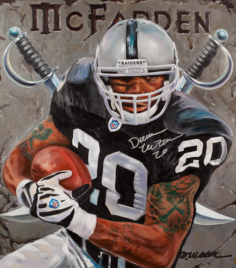 Oakland Raiders Painting - Franchise by Jim Wetherington