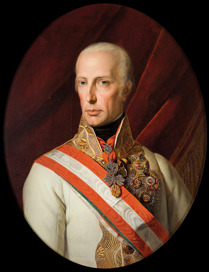 Francis I Emperor of Austria Painting by Ferdinand Georg Waldmueller