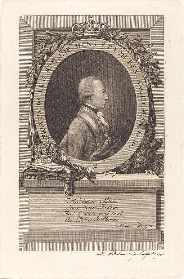 Francis II, Holy Roman Emperor Drawing by Christian Wilhelm Ketterlinus