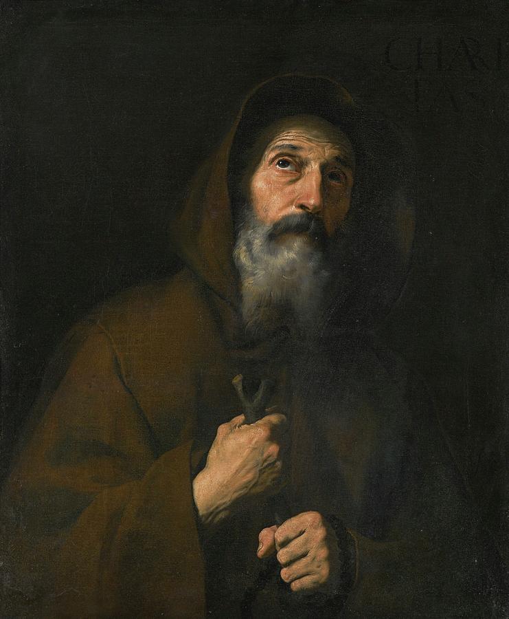 Francis Of Paola Painting by Jusepe de Ribera
