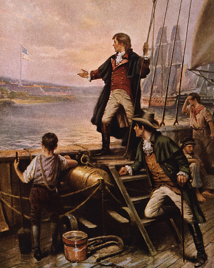 Francis Scott Key - Star Spangled Banner Painting by War Is Hell Store
