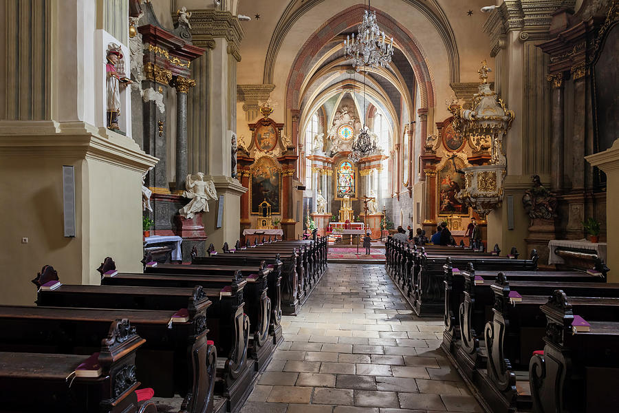 Franciscan Church Interior In Bratislava Photograph by Artur Bogacki
