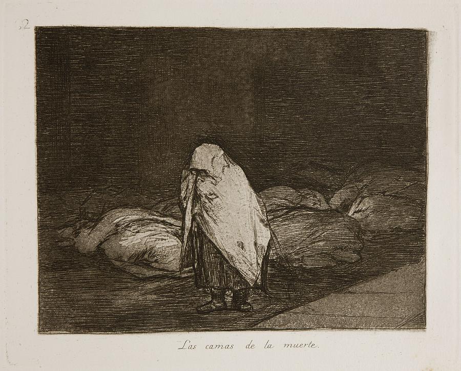 Francisco Jose de Goya y Lucientes Spanish, 1746-1828  No. 62 Las camas de la muerte Painting by Celestial Images