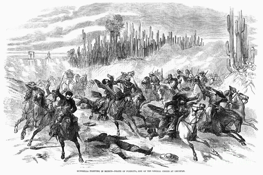 FRANCO MEXICAN WAR, 1865 - To License For Professional Use Visit Granger.com Drawing by Granger