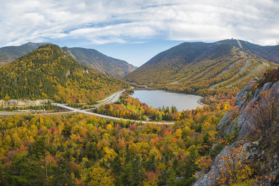 Franconia Notch Autumn View Photograph by White Mountain Images
