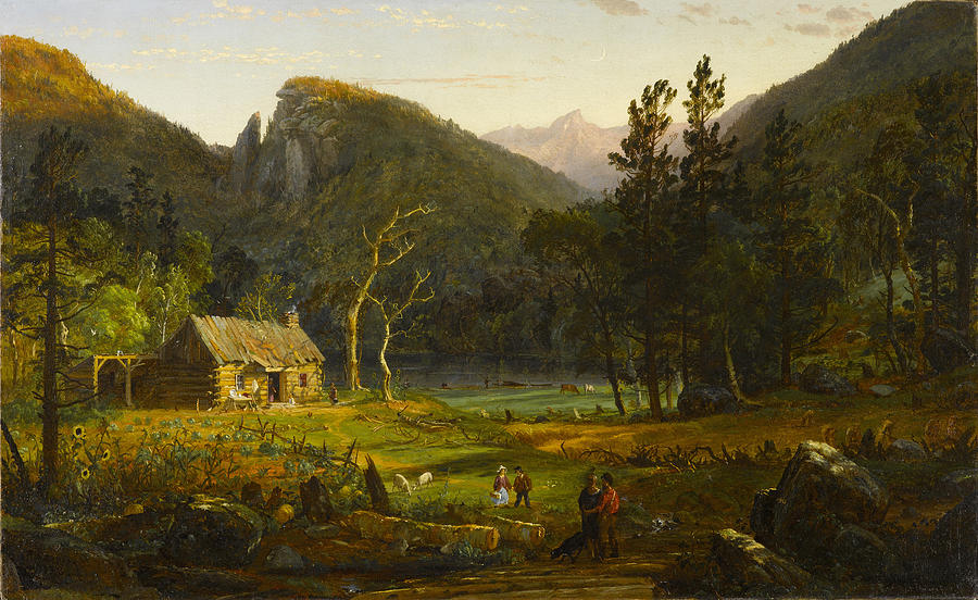 Franconia Notch Painting by Jasper Francis Cropsey