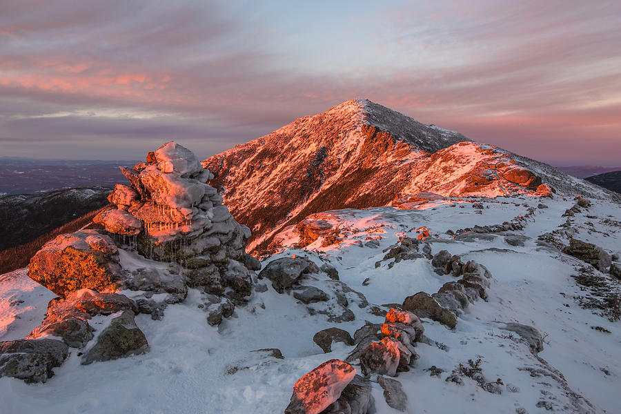 Franconia Ridge Alpenglow Photograph by White Mountain Images