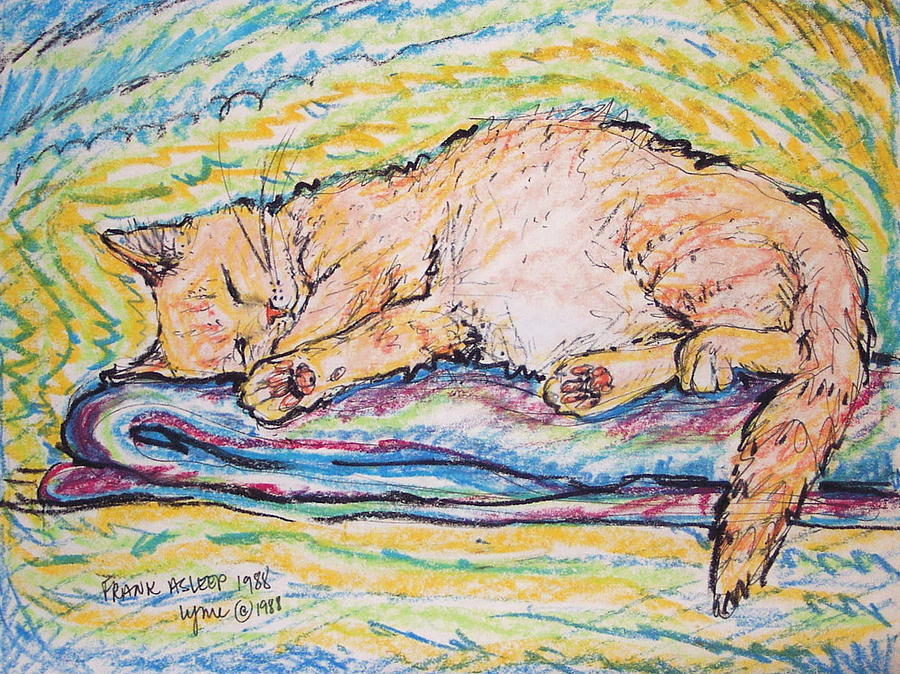 Frank Asleep Painting by Lynne Haines