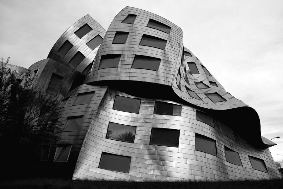 City Photograph - Frank Gehrys Lou Ruvo Center 8 Black and White by Matt Quest