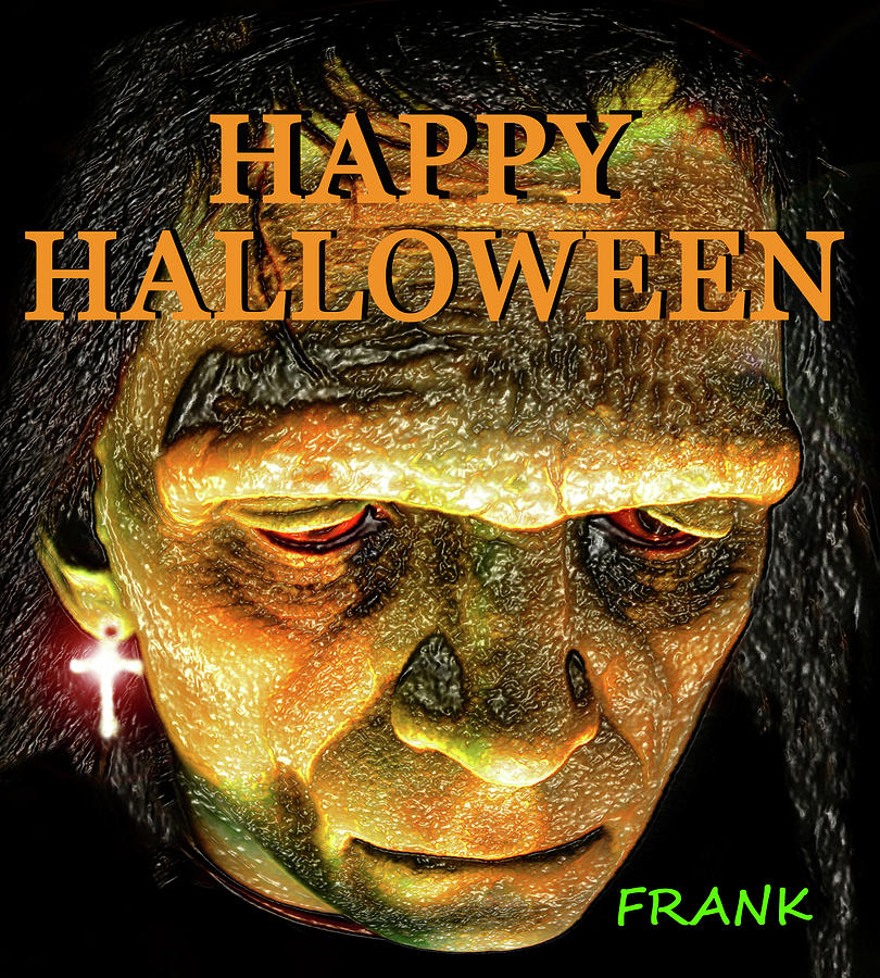 Frank Halloween Card Painting by David Lee Thompson