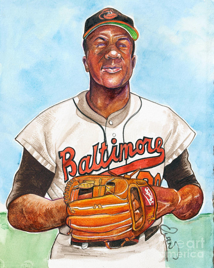 Frank Robinson Painting by Dave Olsen